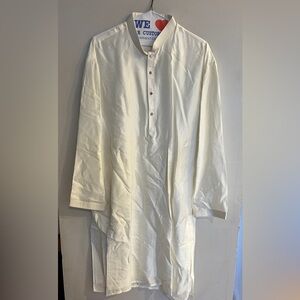 AZANIA by JADE BLUE Men’s White Inidan Kurta Size 48